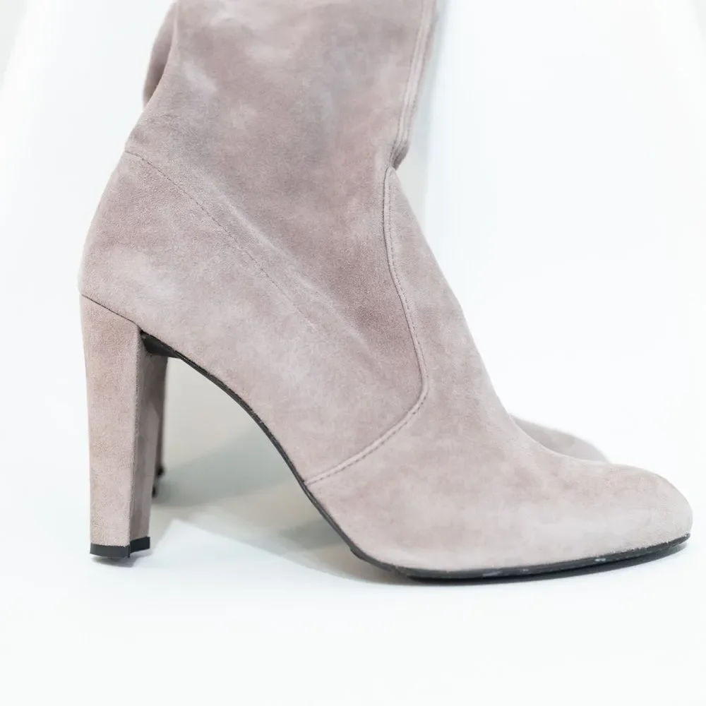 Stuart Weitzman Highland Over The Knee Boots Taupe ASO Olivia Palermo Size 9.5
